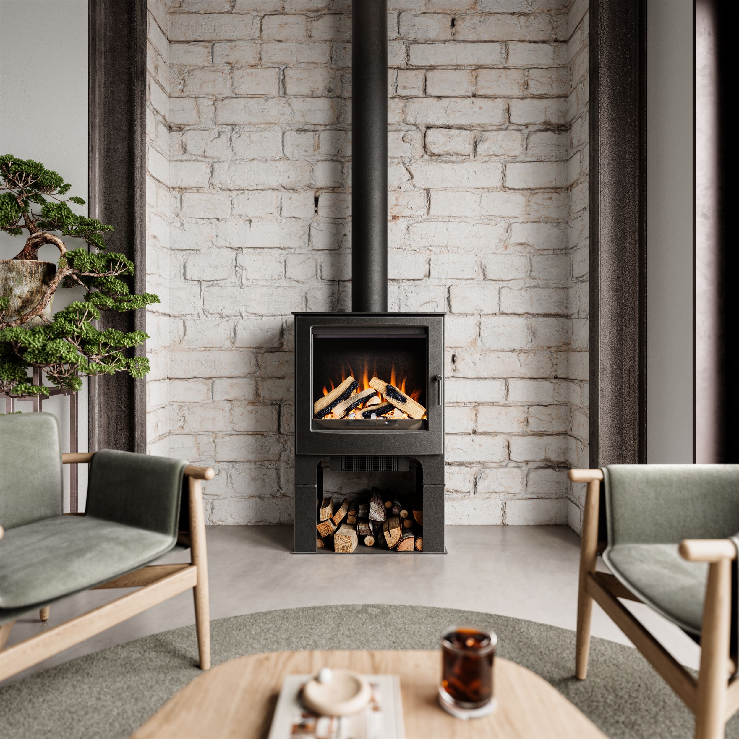 Woodland Ilektro Electric Logstore Store | Quality Fireplaces